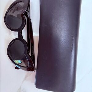 Saint Laurent Black Loulou Sunglasses